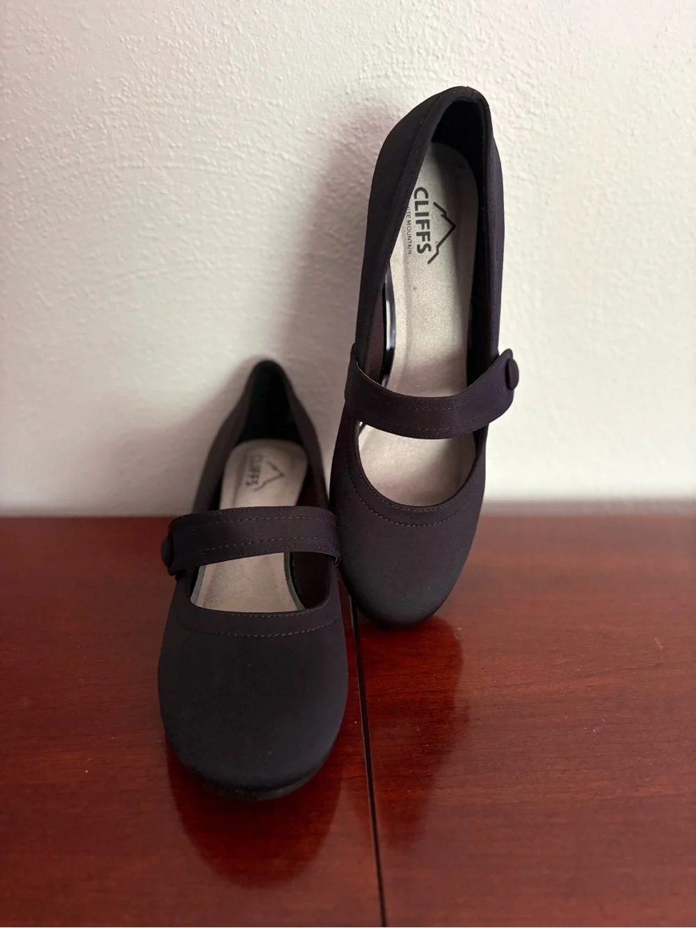 Cliff’s Women’s Brightly Wide Mary Jane Wedge 7M Corporate Boho Minimalist
